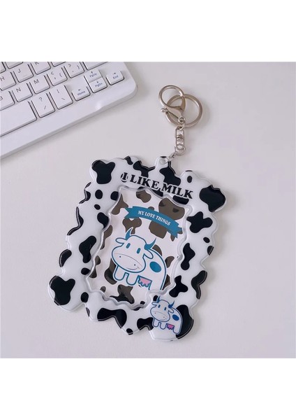 Siyah Stil Ins Stil Ayı Kart Sahibinin Kawaii Kampüs Otobüs Kartı Kordon Koruyucu Kapak Zincir Koruyucu Idol Fotocard Kollu Okul Kaynağı (Yurt Dışından)