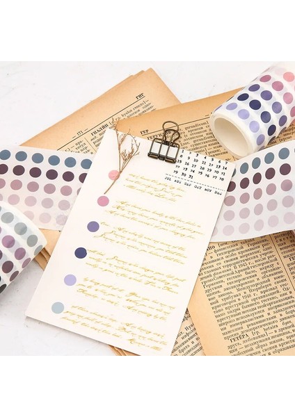 1-Ben Tarzı 1 Rulo Washi Kağıt Yumuşak Pastel Renkli Yapışkan Noktalar Scrapbooking Sanat Için Maskeleme Bandı Dıy Günlüğü Işareti Planlayıcısı Zarf Sızdırmazlık (Yurt Dışından) fırsatları