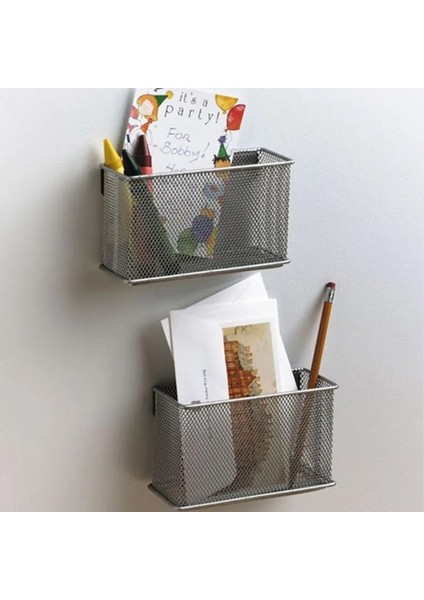 Xl Tarzı Dayanıklı Buzdolabı Tel Örgü Manyetik Sepet Saklama Kutusu Kalem Makyaj Organizatör (Yurt Dışından) fırsatları