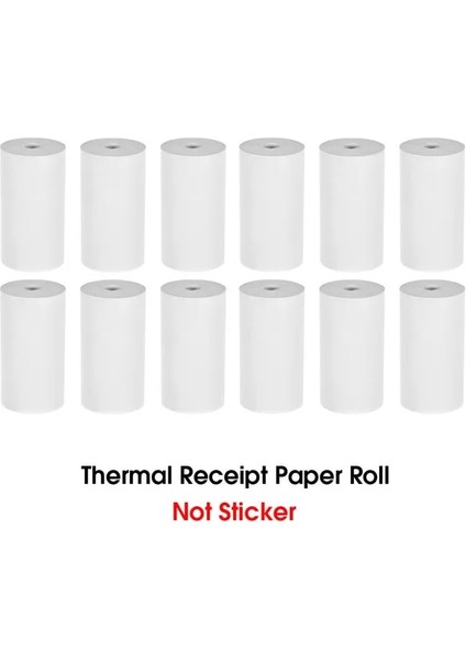 12 Rulo Beyaz Kağıt Stili Tüm Paperang Termal Yazıcı Kağıtları Için Beyaz Renkli Etiket Boş Ayı Etiket Kağıdı Bpa Ücretsiz Jeep Yılları (Yurt Dışından)