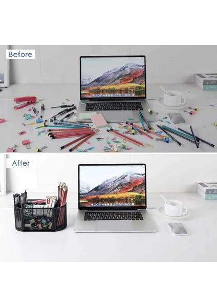 Yeşil Stil Masa Organizatör Örgü Masaüstü Ofis Malzemeleri Çok Fonksiyonlu Caddy Kalem Tutucu Kırtasiye 8 Bölmeli ve 1 Çekmeceli (Yurt Dışından) fırsatları