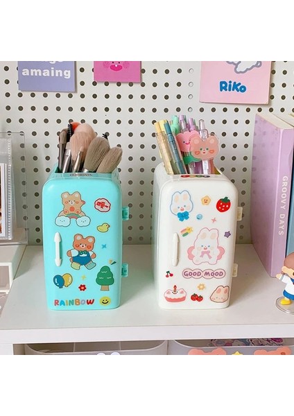 OSS22032TZ2 Stili Yenı Yaratıcı Kawaii Buzdolabı Kalemlik Çok Fonksiyonlu Büyük Kapasiteli Masa Üstü Organiser Dıy Kırtasiye Depolama Kalem Kutusu (Yurt Dışından) fırsatları