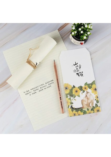 Karışık Renk Stili 3 Zarf + 6 Kağıt Mektup Kawaii Karikatür Kedi Yaratıcı Kırtasiye Okul Ofis Malzemeleri Antika Antetli Kağıt Seti Zarf Düğün (Yurt Dışından) modelleri
