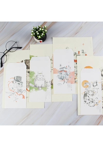 Karışık Renk Stili 3 Zarf + 6 Kağıt Mektup Kawaii Karikatür Kedi Yaratıcı Kırtasiye Okul Ofis Malzemeleri Antika Antetli Kağıt Seti Zarf Düğün (Yurt Dışından) fırsatları