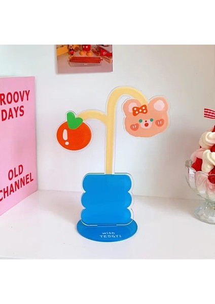 Mavi 1 Adet Tarzı Akrilik Not Klip Kore Kawaii Fotoğraf Dekoratif Klip Kart Klip Menü Hatırlatma Klip Ev Masa Dekor Okul Ofis Kırtasiye Hediye (Yurt Dışından)