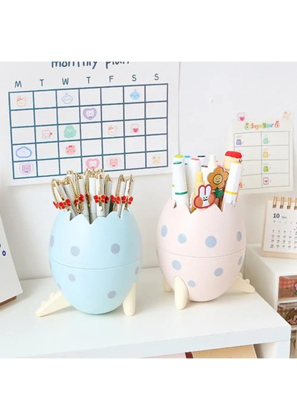 Pembe Tarzı Güzel Dinozor Yumurta Şekli Kalem Tutucu Sevimli Büyük Kapasiteli Plastik Kalem Kutusu Ev Dekor Için Organizatör Ofis Saklama Kutuları (Yurt Dışından) modelleri