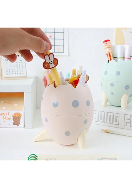 Pembe Tarzı Güzel Dinozor Yumurta Şekli Kalem Tutucu Sevimli Büyük Kapasiteli Plastik Kalem Kutusu Ev Dekor Için Organizatör Ofis Saklama Kutuları (Yurt Dışından) indirimleri