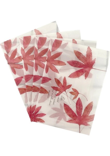 Akçaağaç Yaprağı Stili Lot 16*11CM Sülfürik Asit Kağıt Zarf, Tebrik Kartları Kapağı Için Desen Şeffaf Pencere Zarfı Bırakır (Yurt Dışından)