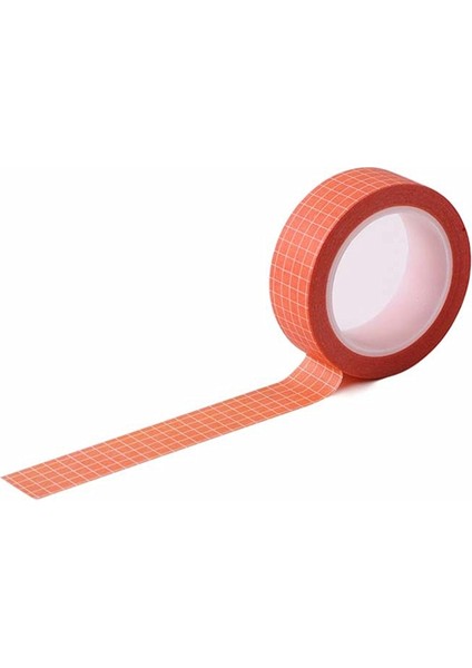 NO.609 Stili Saf Renk Izgara Washi Bant Seti Maskeleme Bandı Günlük Tutma Malzemeleri Yıkanan Bant Düzenleyici Washitape Kırtasiye Sticker Karalama Defteri (Yurt Dışından)