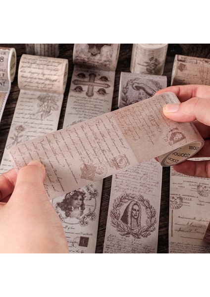 G Tarzı Avrupa Estetik Dergisi Washi Bant Eski Yaratıcı Dıy Günlüğü El Kitabı Scrapbooking Dekoratif Washi Bant Çıkartmalar Kırtasiye (Yurt Dışından) fırsatları