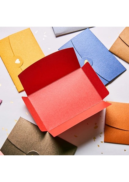 Kraft Kağıt Stili Altın Kalp Zarflar Aşk Zarfı Renkli Kağıt Hediye Kartı El Yapımı Yazma Dize Romantik Mektup 10*7 cm (Yurt Dışından)