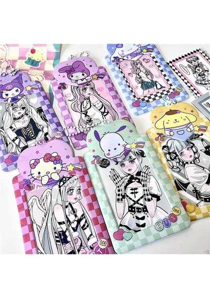 C Tarzı Sevimli Karikatür Karakterler Kpop Fotoğraf Kartı Tutucu Idol Fotoğraf Koruyucu Ekran Kollu Kawaii Kırtasiye Öğrenci Kolye Çocuklar Hediye (Yurt Dışından) fırsatları