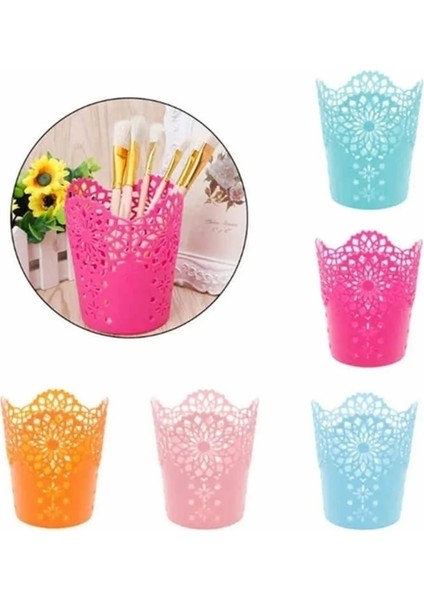 Turuncu Tarzı Yaratıcı Hollow Güller Kalem Kalem Tutucu Fırça Saklama Kabı Masa Düzenleyici Plastik Kırtasiye Kalemlik Ofis Malzemeleri (Yurt Dışından) fiyatları