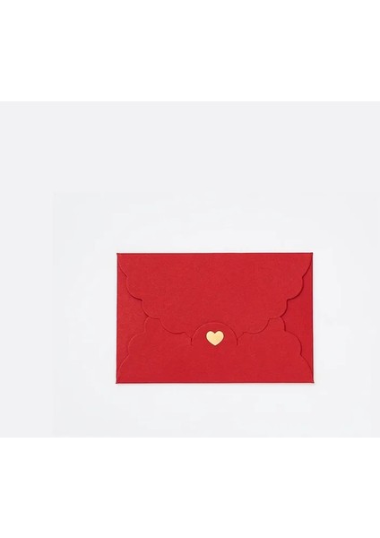 Kırmızı Stil (10 Adetlot) 10.5*7cm Mini Inci Kraft Kağıt Yaldız Aşk Zarfı Banka Kartı Vıp Üyelik Ambalaj Zarfı (Yurt Dışından)