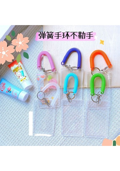 Turuncu-H Tarzı Kore Şeffaf Kart Tutucu Anahtarlık Idol Fotoğraf Kollu Otobüs Kartı Kapağı Fotocard Fotoğraf Koruyucu Etiket Okul Kırtasiye (Yurt Dışından) fırsatları