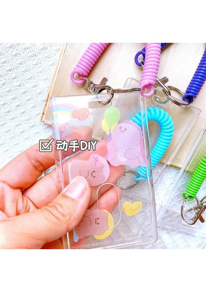 Turuncu-H Tarzı Kore Şeffaf Kart Tutucu Anahtarlık Idol Fotoğraf Kollu Otobüs Kartı Kapağı Fotocard Fotoğraf Koruyucu Etiket Okul Kırtasiye (Yurt Dışından) indirimleri