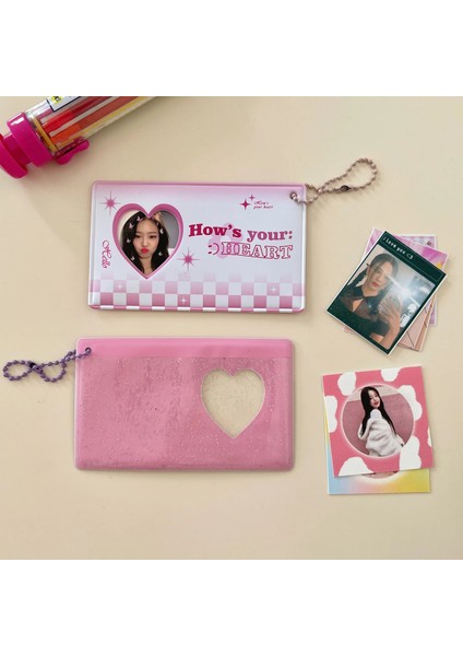 C Tarzı Mınkys Yeni Varış Kawaii Süt Aşk Kalp Kpop Fotocard Kart Tutucu Fotoğraf Koruyucu Idol Fotoğraf Kollu Okul Kırtasiye (Yurt Dışından) fırsatları