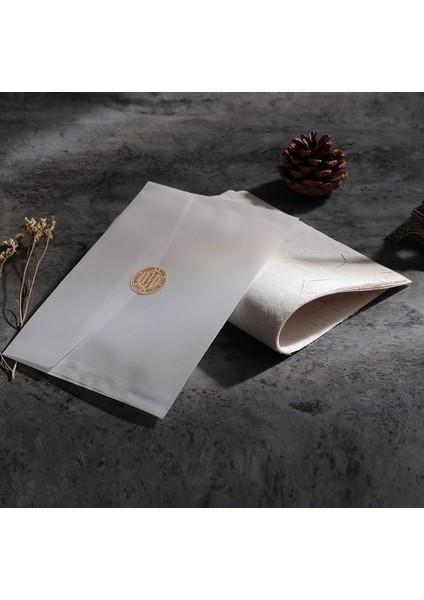 Dıy Kuru Çiçekler Stili Çok Özel Yarı-Şeffaf Sülfürik Asit Kağıt Zarflar Dıy Kartpostal Kart Depolama Düğün Davetiyesi Hediye Paketleme (Yurt Dışından)