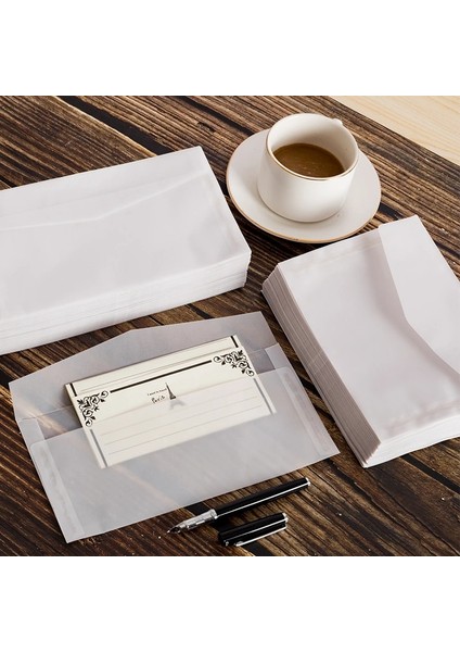 Dıy Kuru Çiçekler Stili Çok Özel Yarı-Şeffaf Sülfürik Asit Kağıt Zarflar Dıy Kartpostal Kart Depolama Düğün Davetiyesi Hediye Paketleme (Yurt Dışından)