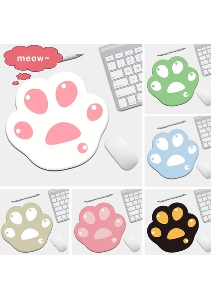 Mor Tarzı Mouse Pad Sevimli Kedi Paw Desen Kaymaz Ped Rahat Kauçuk Fareler Mat Dizüstü Bilgisayar Mousepad Ofis Sevimli Sümen (Yurt Dışından) fırsatları