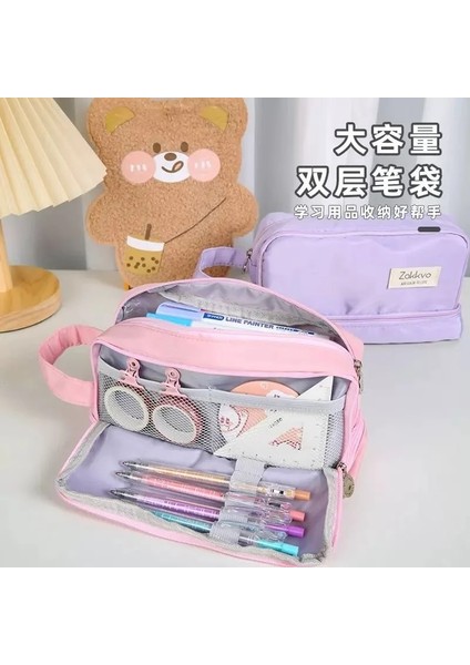 Bir Stil Kızlar Için Kalem Kutuları Okul Malzemeleri Kalem Çantası Büyük Kapasiteli Kalem Kutusu Sevimli Kalem Kutusu Kore Kırtasiye (Yurt Dışından) modelleri