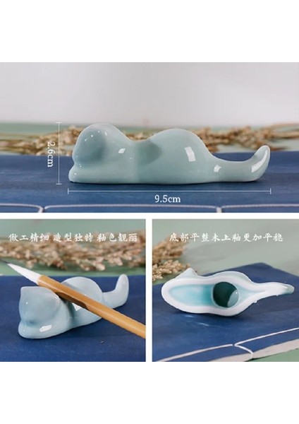 No.4 Stili 1 Adet Seramik Kalem Dinlenme Yazı Fırçası Tutucu Çin Kaligrafi Kalemi Tutucu Suluboya Mürekkep Boyama Okul Ofis Malzemeleri (Yurt Dışından) fırsatları