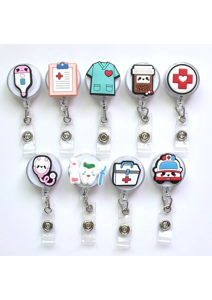 No.14 Tarzı 2022 Yeni Desigece Yüksek Li Silikon Geri Çekilebilir Hastane Hemşire Rozeti Tutucu Makara Sevimli Karikatür Kımlık Kartı Tutucu Anahtarlıklar (Yurt Dışından) fiyatları