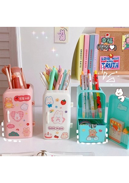 OSS19516H04 Stili Yenı Yaratıcı Kawaii Buzdolabı Kalemlik Çok Fonksiyonlu Büyük Kapasiteli Masa Üstü Organiser Dıy Kırtasiye Depolama Kalem Kutusu (Yurt Dışından) modelleri