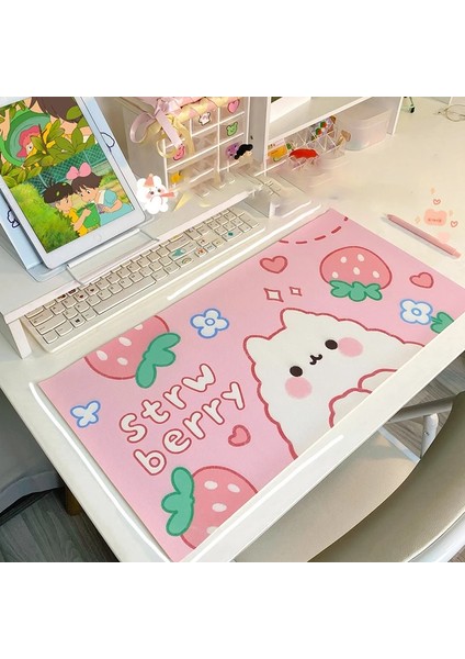 Rastgele Stil Büyük Mouse Pad Kawaii Kaymaz Masaüstü Masa Mat Öğrenci Sümen Sevimli Ayı Tavşan Mouse Pad Büyük Oyun Halısı Masa Düzenleyici (Yurt Dışından) fiyatları