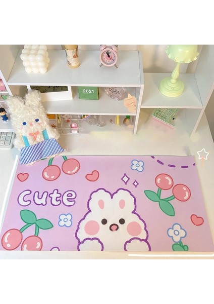 Rastgele Stil Büyük Mouse Pad Kawaii Kaymaz Masaüstü Masa Mat Öğrenci Sümen Sevimli Ayı Tavşan Mouse Pad Büyük Oyun Halısı Masa Düzenleyici (Yurt Dışından) fırsatları