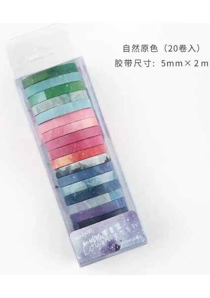 K Tarzı Ack Çok Renkli Washi Bant Scrapbooking Dekoratif Yapışkan Bantlar Kağıt Japon Kırtasiye Sticker (Yurt Dışından)