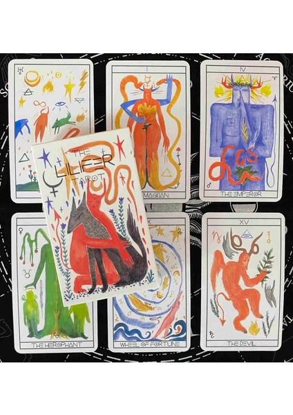 Çok Renkli Stil Ingilizce Sürüm Tarot Tarot Kartları Pdf Kılavuzlu Yeni Başlayanlar Için Astroloji Altın Kehanet Aracı (Yurt Dışından) fiyatları
