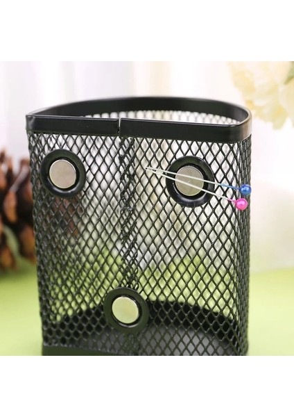 W Tarzı Metal Tel Örgü Manyetik Sepet Saklama Kutusu Kalem Kalem Makyaj Organizatör Mutfak (Yurt Dışından) indirimleri