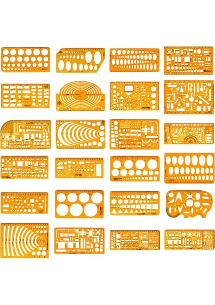 NO.4359 Stili Dairesel Oval Cetvel Dayanıklı K Reçine Çizim Tasarım Mobilya Mimar Şablonu Taslak Çizimi Cetvel Şablon Ölçüm Cetveli (Yurt Dışından) fiyatları