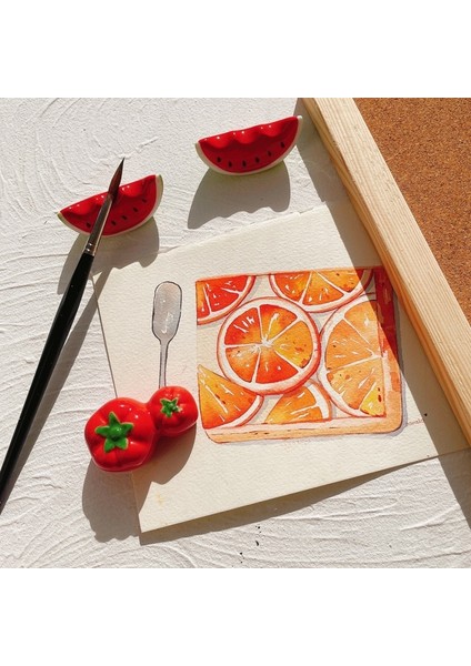 No.7 Tarzı Sevimli Seramik Fırça Kalem Tutucu Animalfruit Kalem Standı Ekran Standı Paleti Suluboya Guaj Akrilik Boyama Sanat Malzemeleri (Yurt Dışından) fırsatları