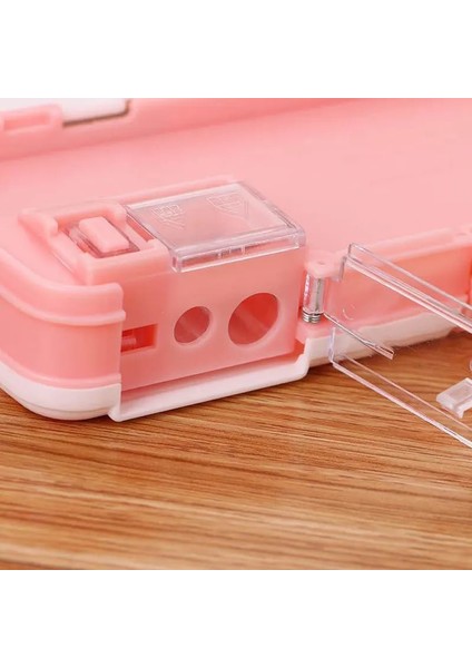 Sarı Tarzı Okul Çocukları Için Kırtasiye Malzemeleri Için Kalemtıraşlı Iki Çift Katmanlı Kalem Kutusu Içeren Yaratıcı Çok Işlevli Kalem Kutusu (Yurt Dışından) modelleri