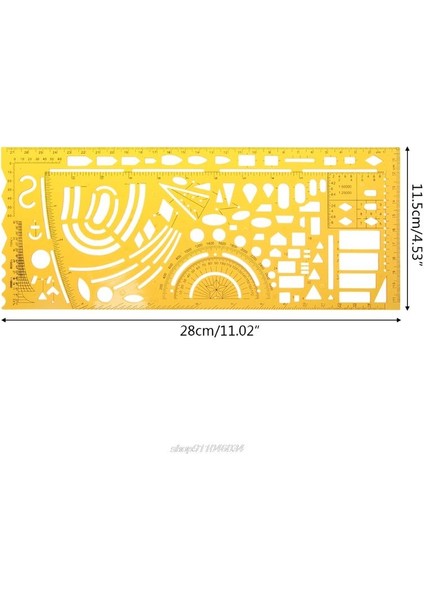 5AC1100492 Tarzı K Reçine Çizimleri Şablon Cetvel Fiziksel Kimyasal Enstrüman Ölçme Aracı Jy Dropship (Yurt Dışından)