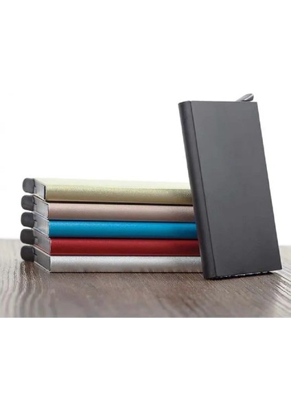 Mavi Stil Otomatik Pop-Up Kartvizitlik Yaratıcı Alüminyum Kart Sahibinin Metal Kutu Kapağı Kredi Erkekler Kartvizitlik Kart Cüzdanı (Yurt Dışından) indirimleri