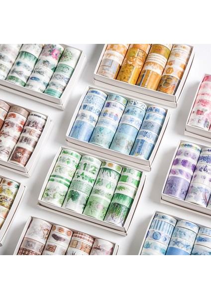 T Stili S Beden Washi Bant Seti Okyanus Çıkartmaları Scrapbooking Retro Maskeleme Yıkama Bantları Çiçek Washitape Fita Adesiva Adhesiva Decorativa (Yurt Dışından) fiyatları