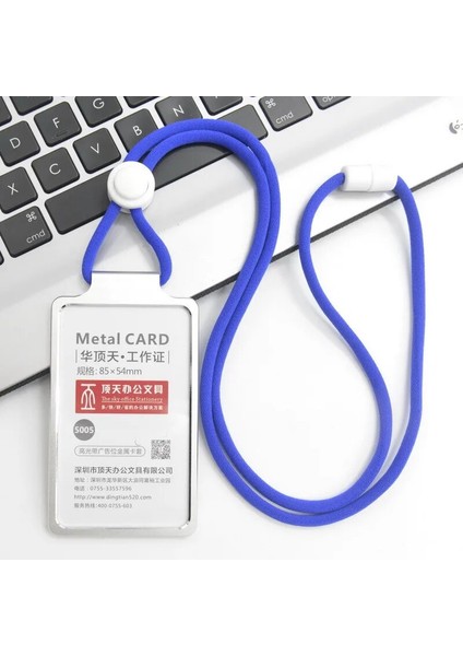 Mavi Stil Kimlik Kartı Tutucu Kartvizit Tutucu Masa Aksesuarları Fotocard Tutucu Alüminyum Alaşımlı Ofis Malzemeleri Kırtasiye Tutucu Kartlar (Yurt Dışından)