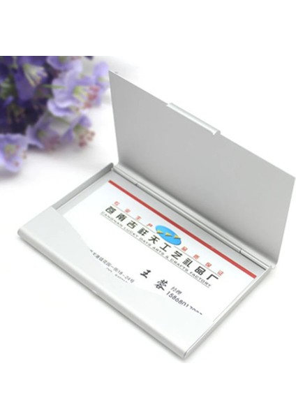 Siyah Stil Lüks Alüminyum Alaşımlı Kartvizitlik Metal Kutu Kapağı Erkek Kadın Cüzdan Cep Kartvizitlik Kredi Kartı Kimlik Durumda Renkli (Yurt Dışından) modelleri