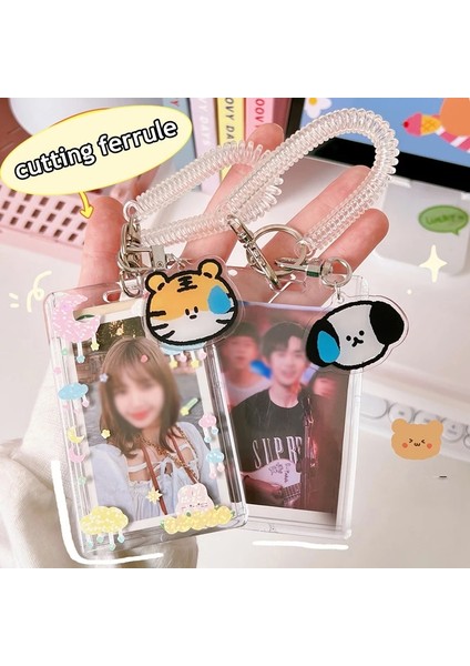 Ayı Tarzı Kpo Akrilik Şeffaf Fotocard Tutucu Kore Idol Kartı Fotoğraf Tutucu Sevimli Çizimli Çanta Kolye Okul Kırtasiye (Yurt Dışından) fiyatları