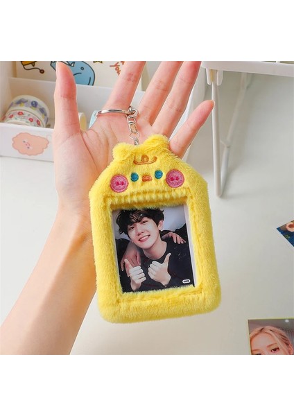 Beyaz Stil Kpop Hayvan Keychaotocard Tutucu Oto Otobüs Kartı Tutucu Koruyucu Kapak Kılıf Çanta Kolye Kırtasiye (Yurt Dışından) fırsatları