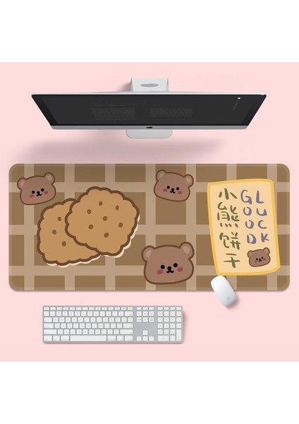 C-800X300X2MM Stili Ins Tarzı Sevimli Pembe Gezegen Tavşan Mouse Pad Oyun Büyük Süper Kawaii Bilgisayar Mat Kaymaz Klavye Pedi Ev Ofis Masaüstü Mat (Yurt Dışından)