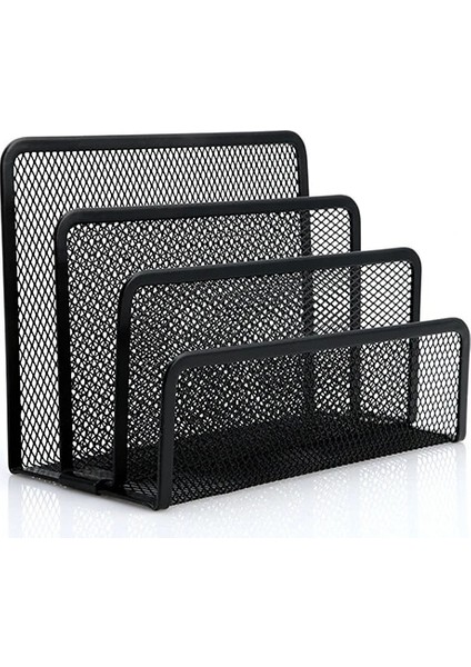 Siyah Stil Siyah Örgü Dosya Düzenleyici Mektup Sıralayıcısı Posta Iş Belge Tepsisi Masası Ofis Dosya Düzenleyici Tutucu Organizador Escritorio (Yurt Dışından)