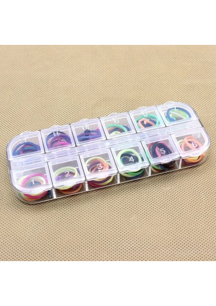 Şeffaf Stil 12 Hücreli Şeffaf Plastik Ilaç Kutusu, Şeffaf Renkli, Bağımsız Açık Kapaklı Takı, Manikür Saklama Kutusu (Yurt Dışından) modelleri