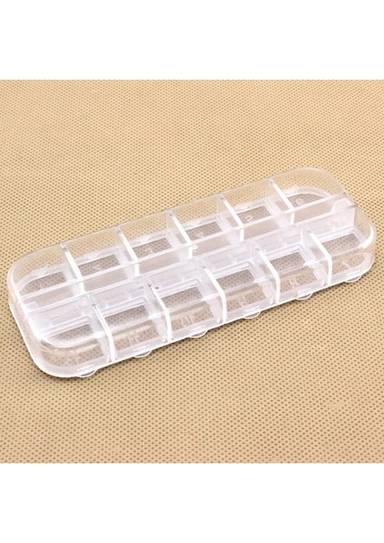 Şeffaf Stil 12 Hücreli Şeffaf Plastik Ilaç Kutusu, Şeffaf Renkli, Bağımsız Açık Kapaklı Takı, Manikür Saklama Kutusu (Yurt Dışından) fırsatları