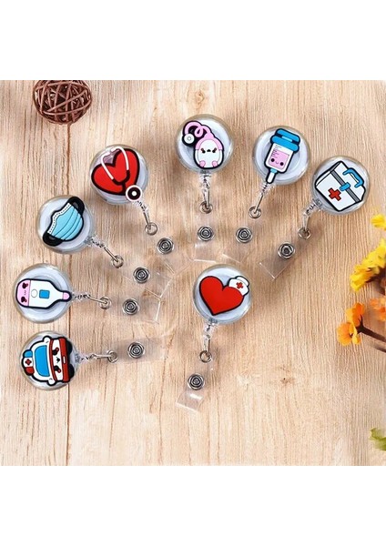 Mavi Stil Sevimli Tıbbi Malzemeler Stil Hemşire ve Doktor Için Geri Çekilebilir Rozet Makarası Kart Sahibinin Ofis ve Hastane Malzemeleri Erkek ve Kız Isim Kartı (Yurt Dışından) fırsatları