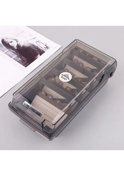 Büyük Kapasiteli Ayırıcı Dizin Sekmeleri Kartvizitlik Isim Kartı Saklama Kutusu Organizatör Kılıfı (Yurt Dışından)