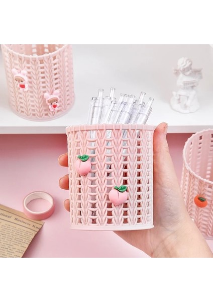 Bir Stil Sevimli Görünüm Hafif Renkli Hollow Kalem Kalem Tutucu Makyaj Kozmetik Organizatör Yurt Için (Yurt Dışından) modelleri